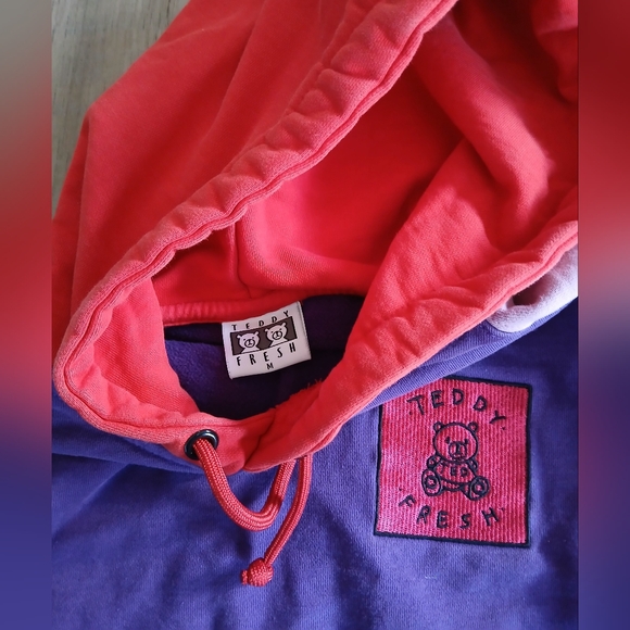 Teddy Fresh Hoodie Women's Multicolored Sweatshirt. Size M - Picture 4 of 4